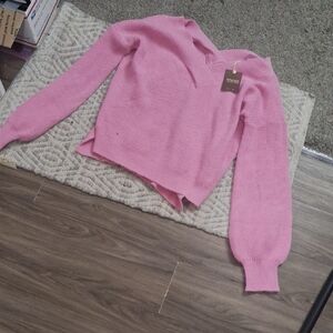 Pink V-Neck Sweater